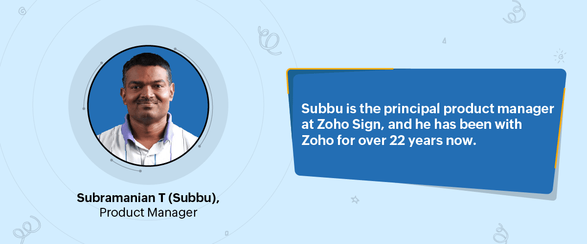 Subramanian T Product Manager