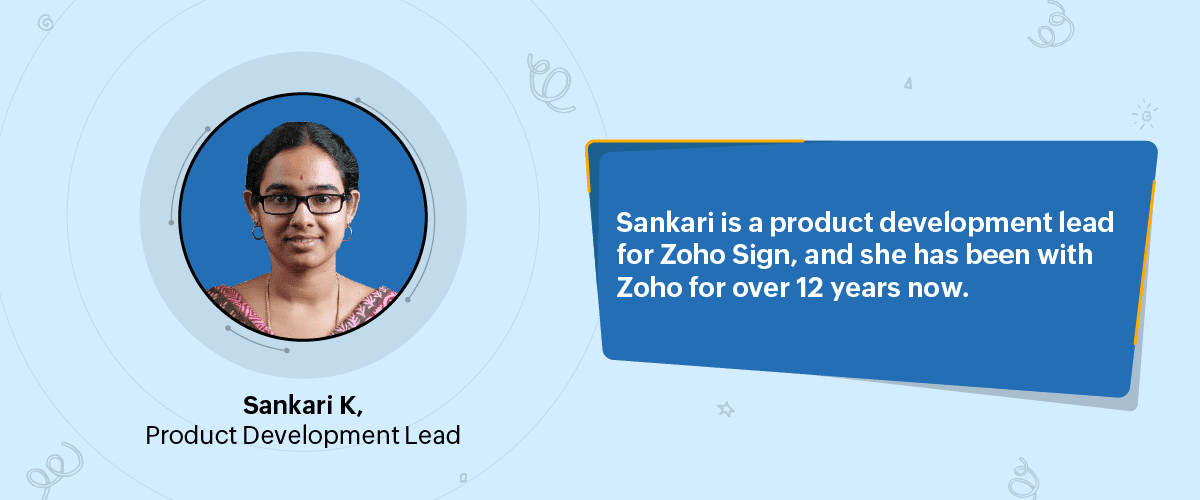 Sankari K, Product development Lead 