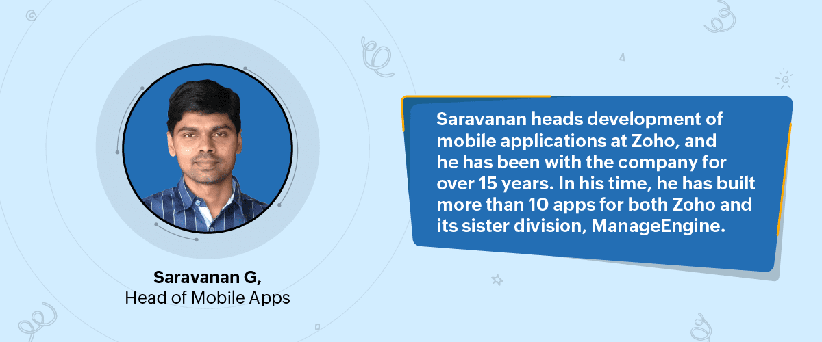 Saravanan G, Head of mobile Apps 