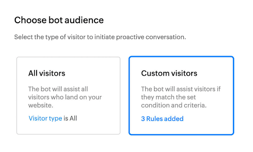 Choose bot Audience