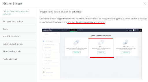 Trigger flow based on app or Schedule 