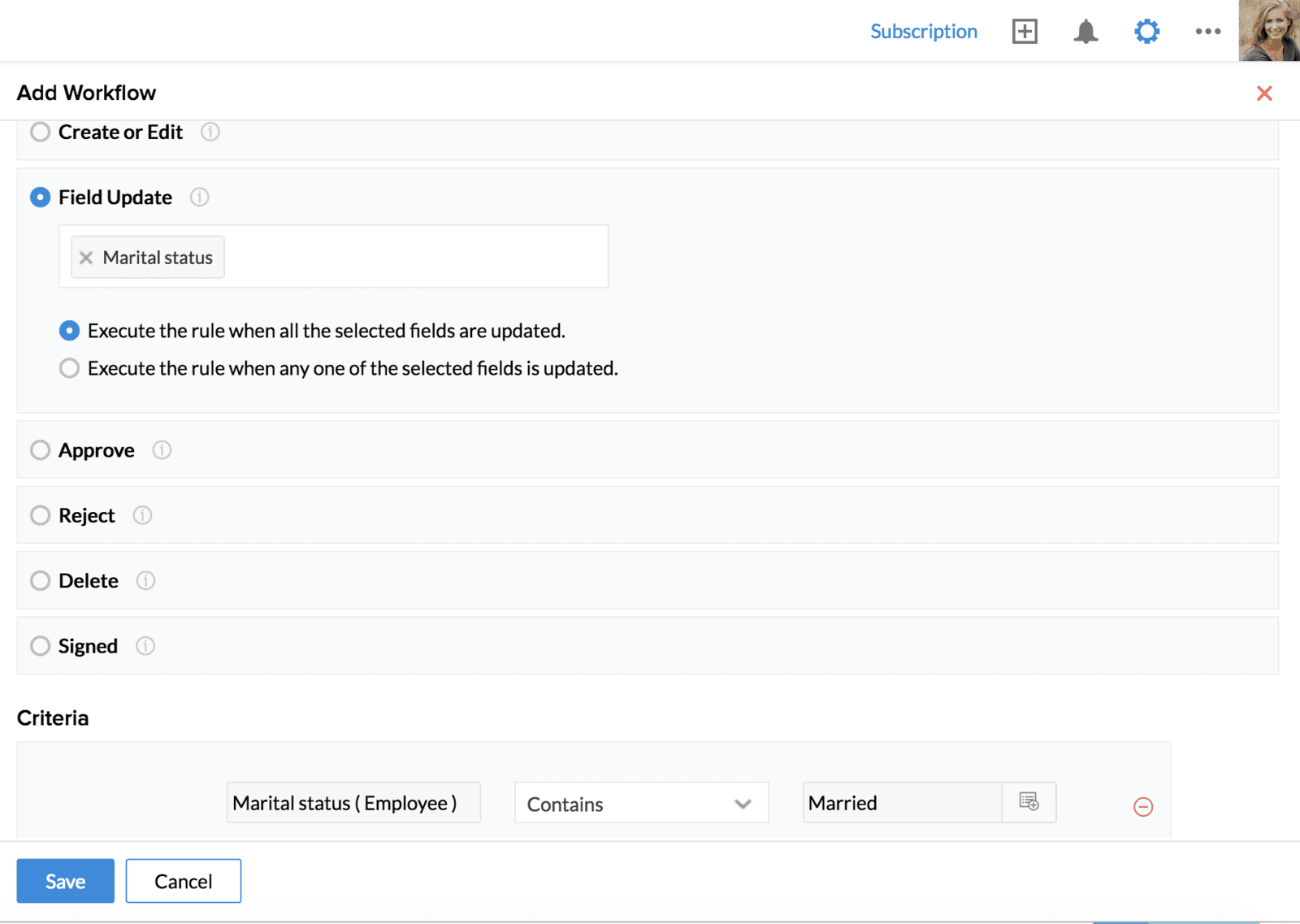 Add Workflow 