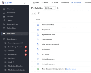 Centralized File Storage with WorkDrive